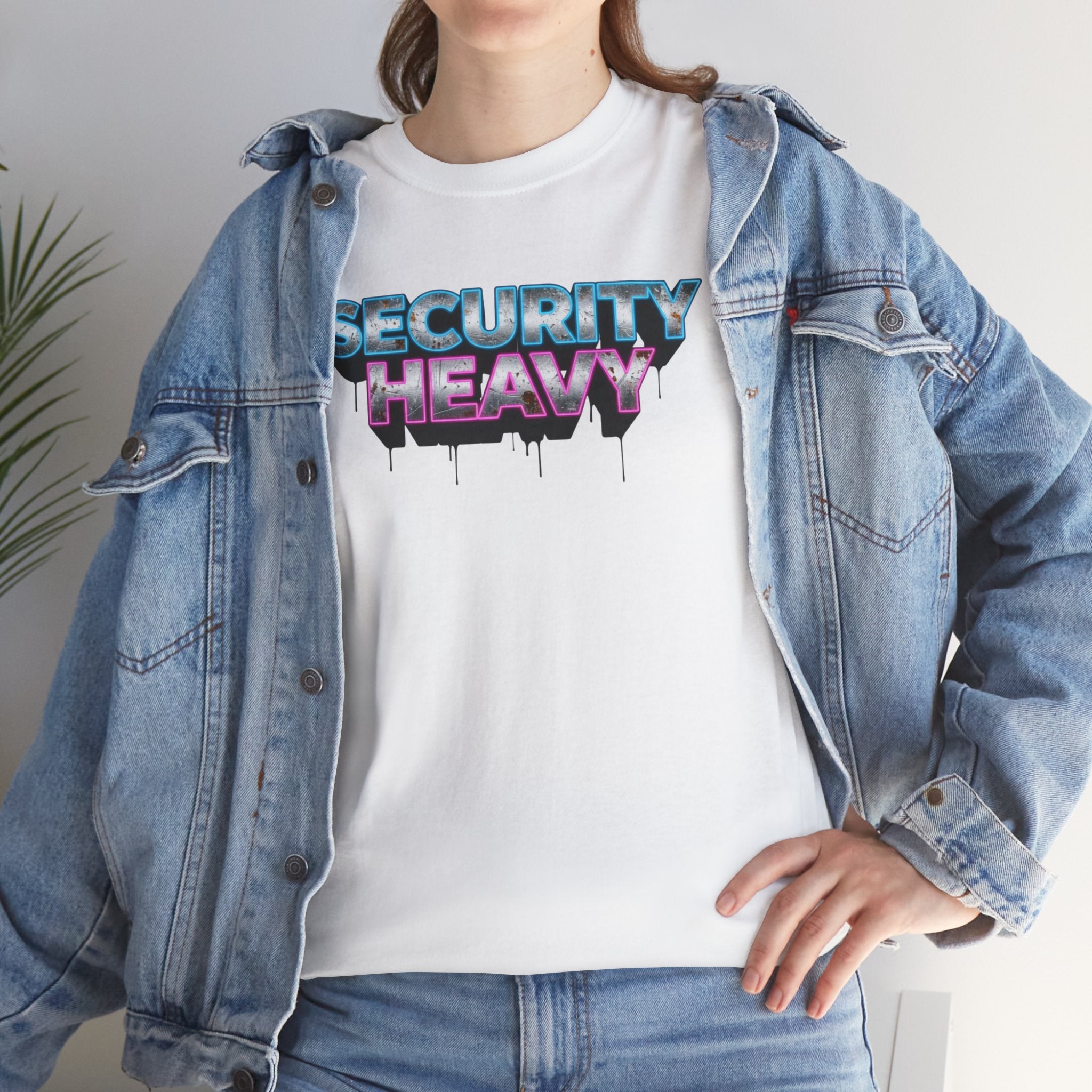 Security Heavy Viral Meme Cotton Tee with Design, Comfortable Unisex Shirt, Perfect for Casual Wear, Gifts, Parties, Fashion Statement Viral
