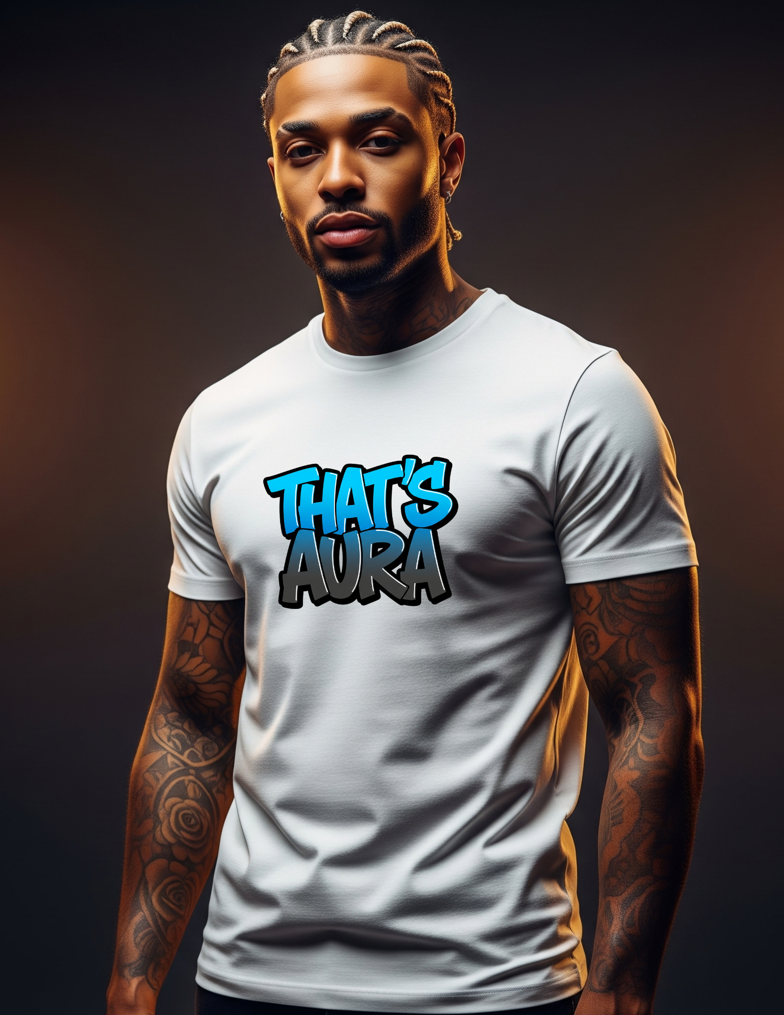 Urban That's Aura Graffiti Unisex Heavy Cotton Tee | Streetwear Graphic T-Shirt, Casual Outfit, Gift for Art Lovers, Summer Style, Comfortable Wear