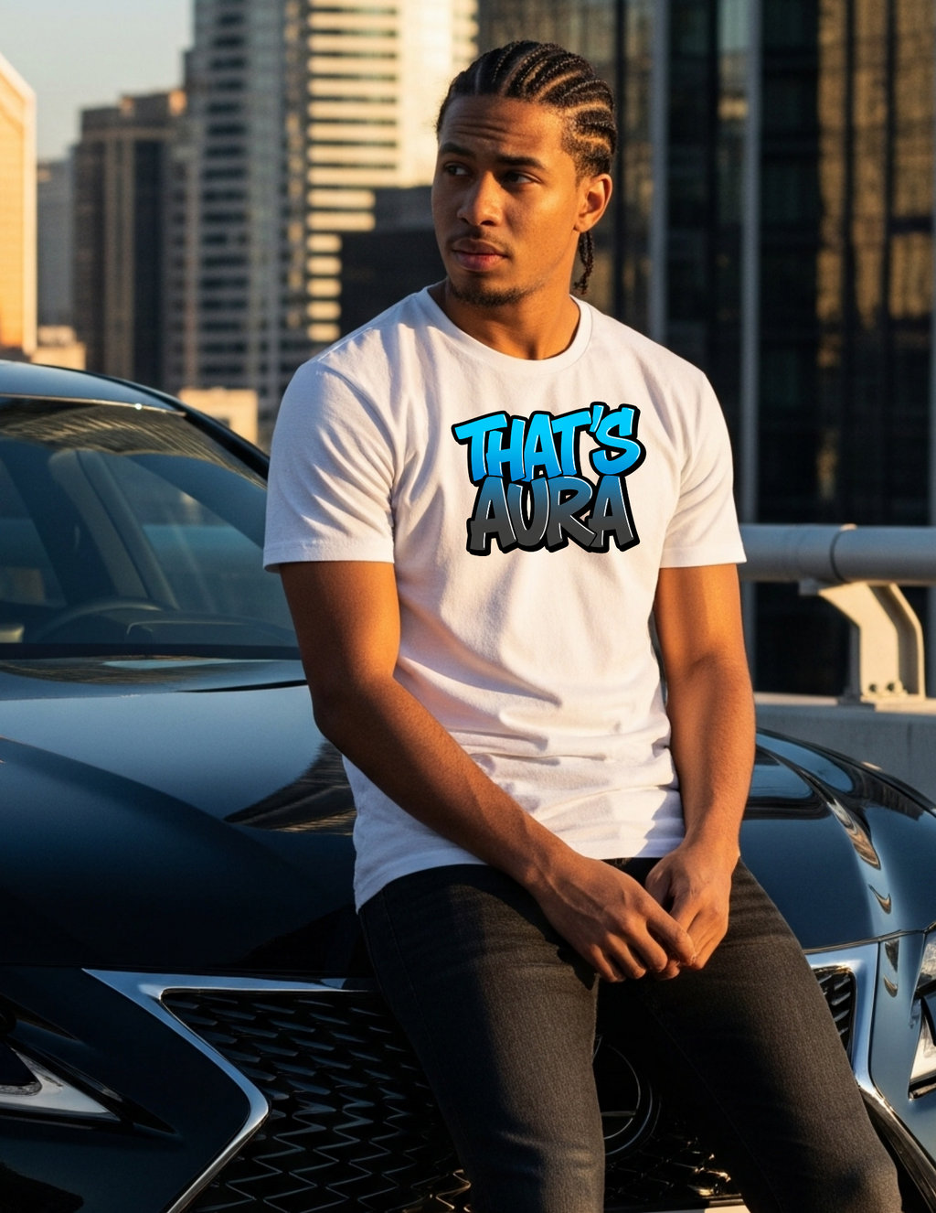 Urban That's Aura Graffiti Unisex Heavy Cotton Tee | Streetwear Graphic T-Shirt, Casual Outfit, Gift for Art Lovers, Summer Style, Comfortable Wear