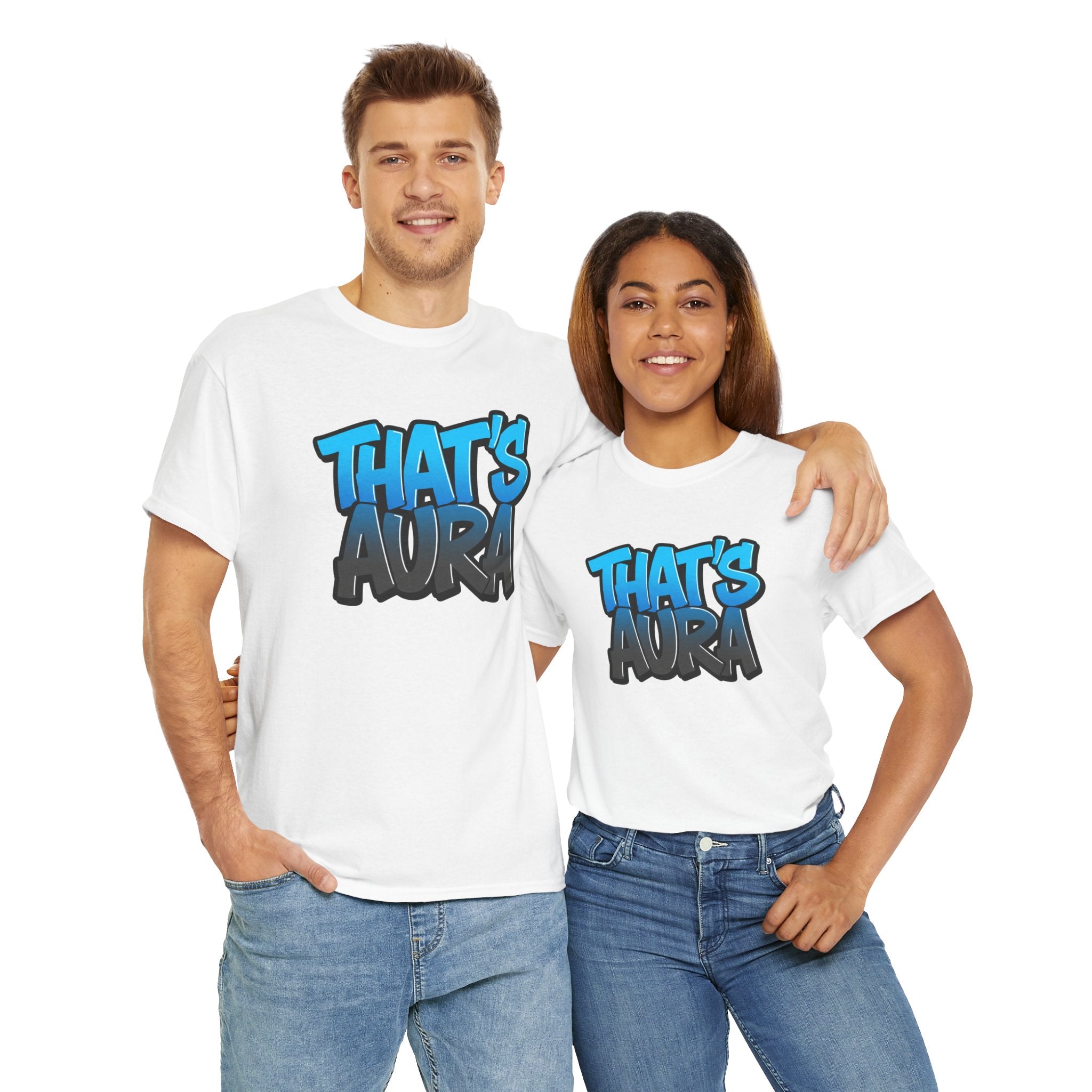 Urban That's Aura Graffiti Unisex Heavy Cotton Tee | Streetwear Graphic T-Shirt, Casual Outfit, Gift for Art Lovers, Summer Style, Comfortable Wear